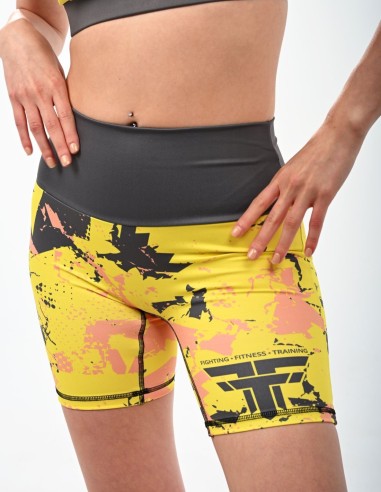 Two-Tone Sports Shorts - Yellow / Black