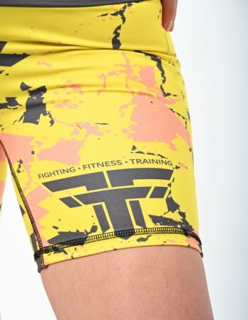 Two-Tone Sports Shorts - Yellow / Black 2